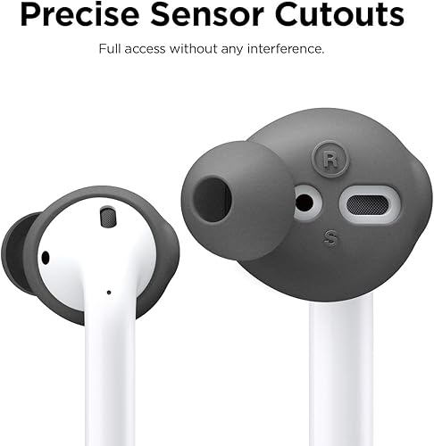 Miniatura 3 de elago Funda para auriculares diseñada para Apple AirPods 2 y 1 o EarPods, puntas de silicona para los oídos, agarre para los oídos, mejora de la