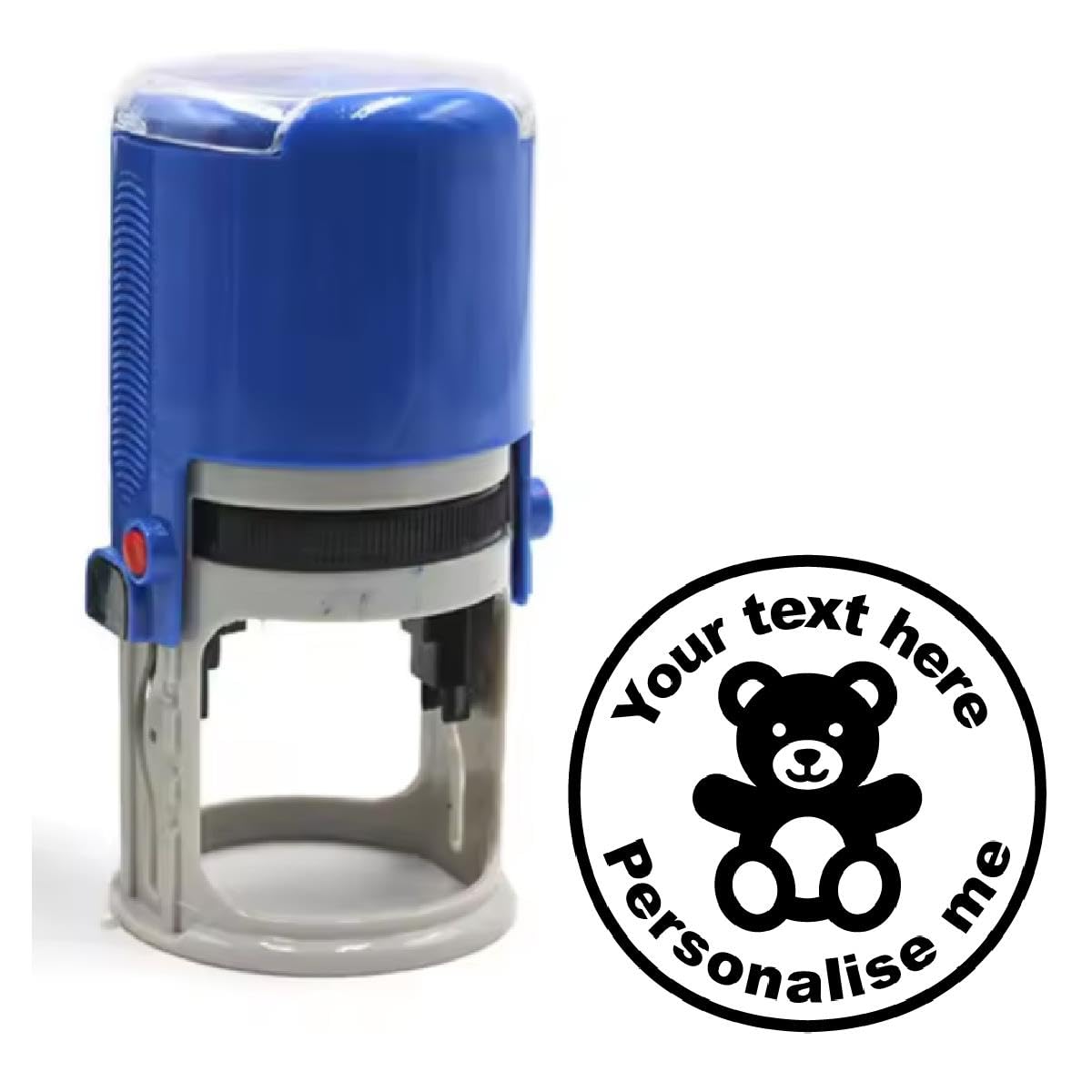 Personalised Stamp Teddy Bear 30 mm Self Inking Stamper for School Teachers, Parents and Nursery