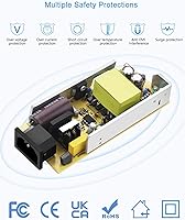 Vista 4 de ALITOVE 24V Power Supply 4A 96W ACDC Adapter 100-240V AC to DC 24 Volt Converter 4amp 3.75A 3.5A 3.3A 3.2A Transformer 5.5x2.5mm for LED Strip CCTV