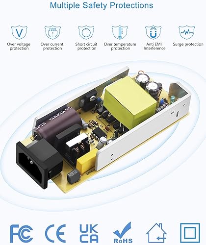 Miniatura 4 de ALITOVE Adaptador de fuente de alimentación de 24V 6A Convertidor 100-240V AC a DC 24 Volt 144W 6Amp 5A 4A Transformador con enchufe de 5.5x2.5mm