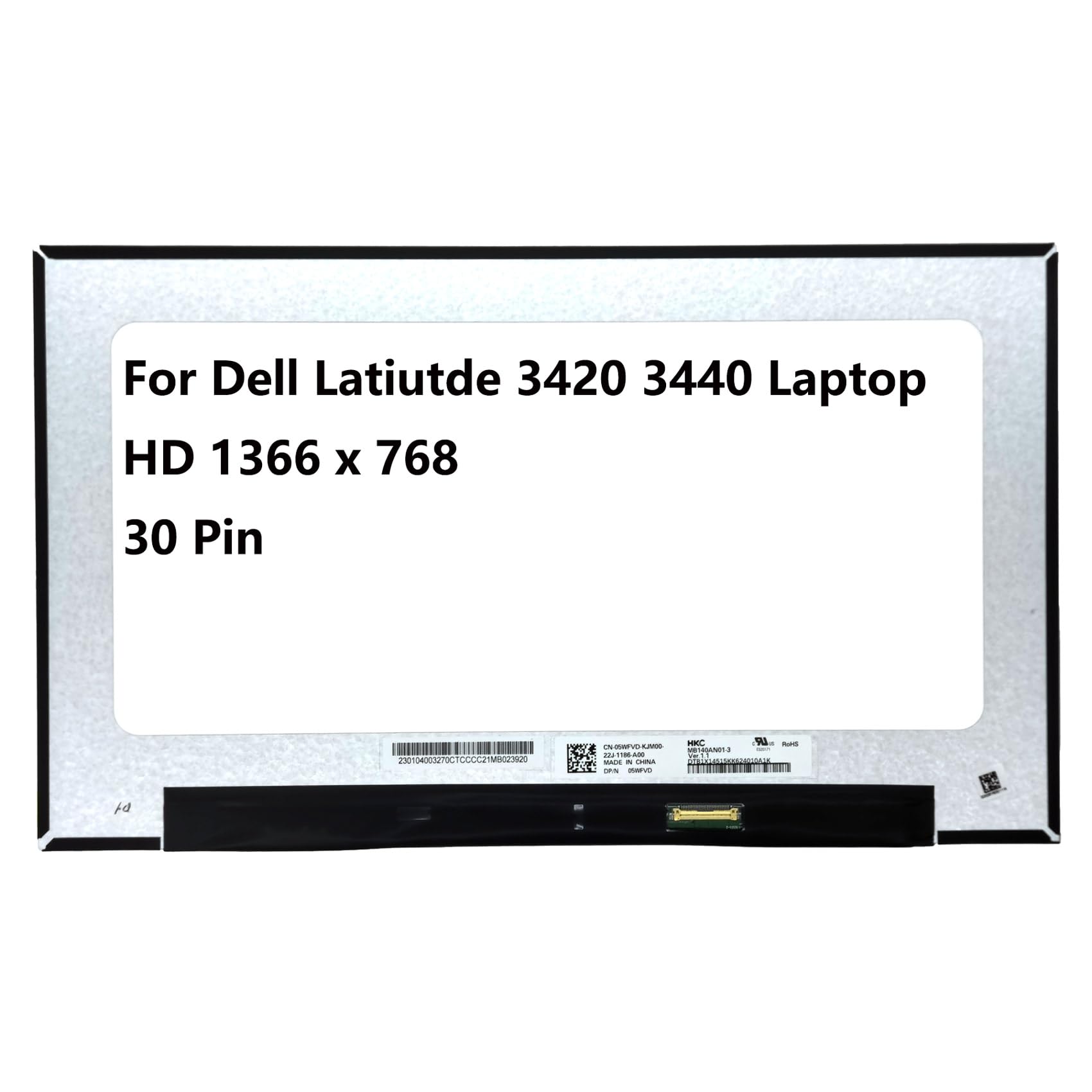D2K69 0D2K69 Replacement 14 inch Screen for Dell Latitude 3420 3440 Series Laptop Non-Touch Screen HD 1366x768 30 Pin LCD LED Display