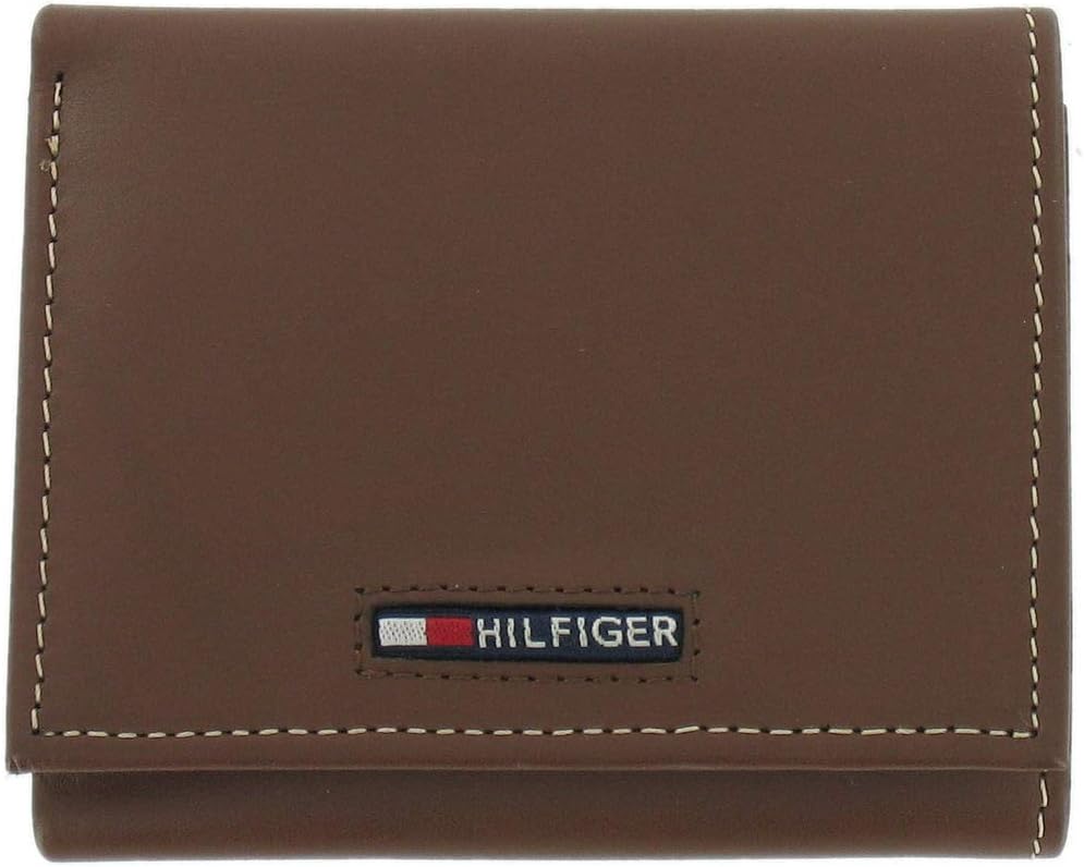 Tommy Hilfiger Men's RFID Protected Tri-Fold Wallet (Brown)