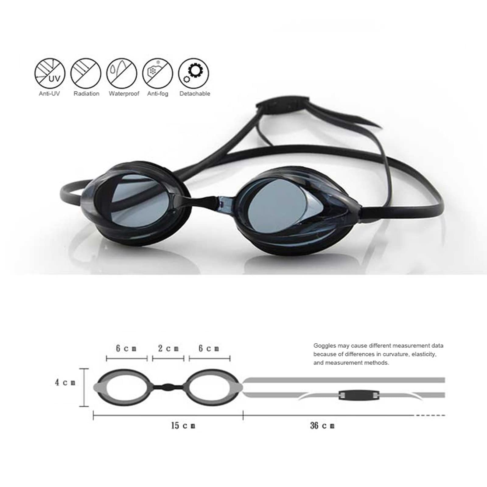 JINGYAN Occhialini da nuoto Men Women Outdoor Competition Swimming Goggles Waterproof Anti-fog Racing Game Swim Glasses