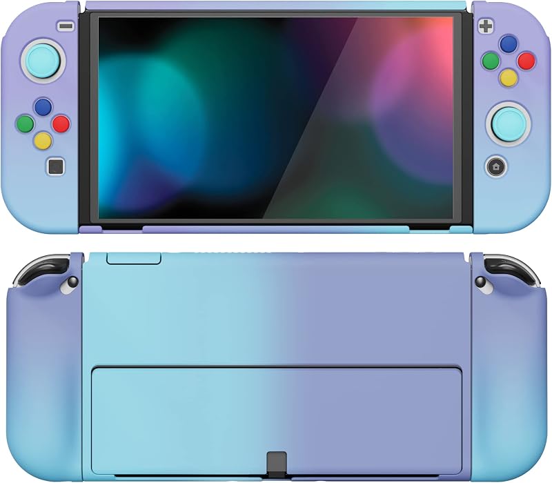 PlayVital AlterGrips Nintendo Switch OLED tok, ergonomikus Joy Con tartó, dokkolható védőtok