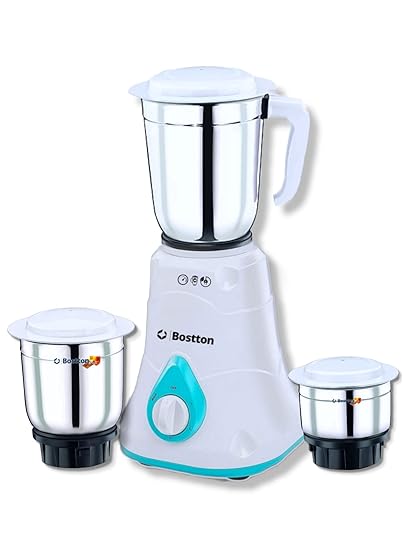 Bostton Mixer Grinder Tower 750 Watt, Copper Winded, 3 Jar, 2 Year Warranty