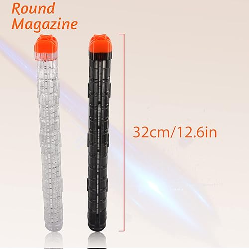 Miniatura 2 de TORMEN Cargador de carga rápida, 12 clips de dardos, cargador compatible con pistolas de juguete Nerf Rival Zeus Apollo Magazine (2 piezas, color