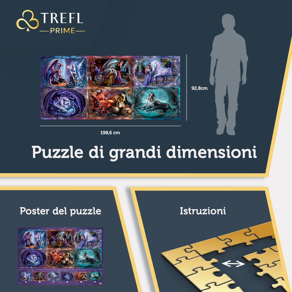 Trefl Prime - Puzzle UFT: Fantasy Creatures - 9000 Pezzi, Anne Stokes, Puzzle Grande, Cartone con Spessore Maggiorato, BIO, EKO, Divertimento per Adulti e Bambini dai 12 anni