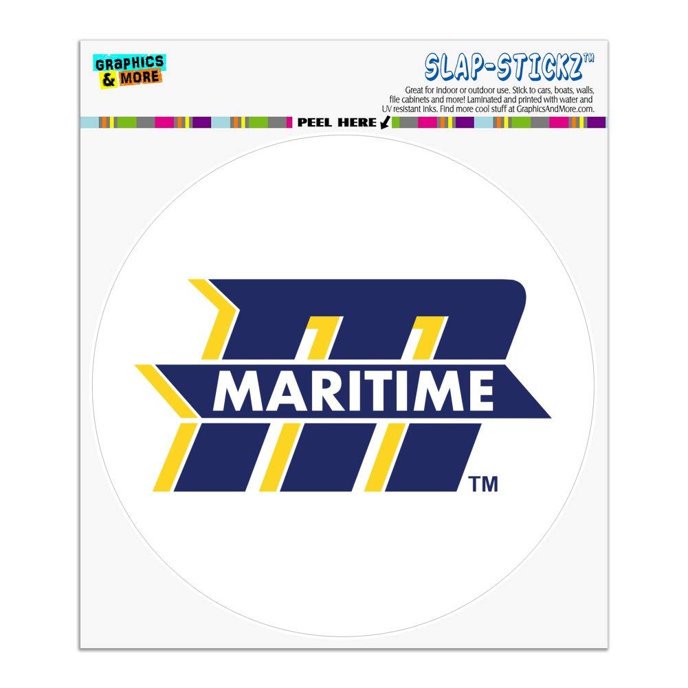 GRAPHICS & MORE Massachusetts Maritime Academy Logo Automotive Car Window Locker Circle Bumper Sticker
