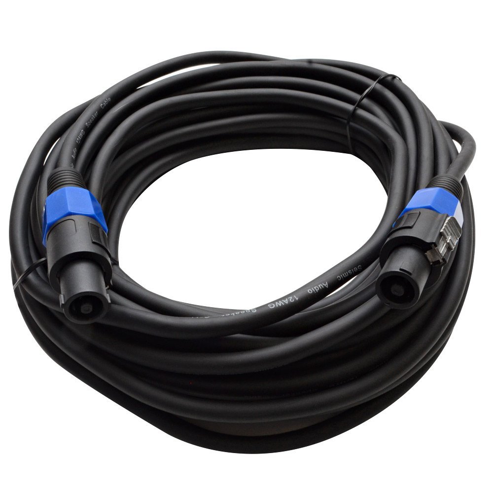 Grеаtеѕt Prоduсt Seismic Audio - TW12S50 (Pack of 4) - 50 Foot Speakon to Speakon PA/DJ Speaker Cable - 2 Conductor - 12 Guage