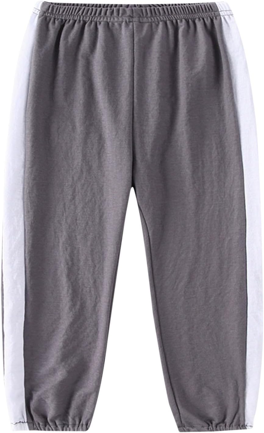 Girls Sweatpants Drawstring High Waist Wide Leg Sweat Pants Baggy Causal Kids High Waisted Pants 6 to 14Y