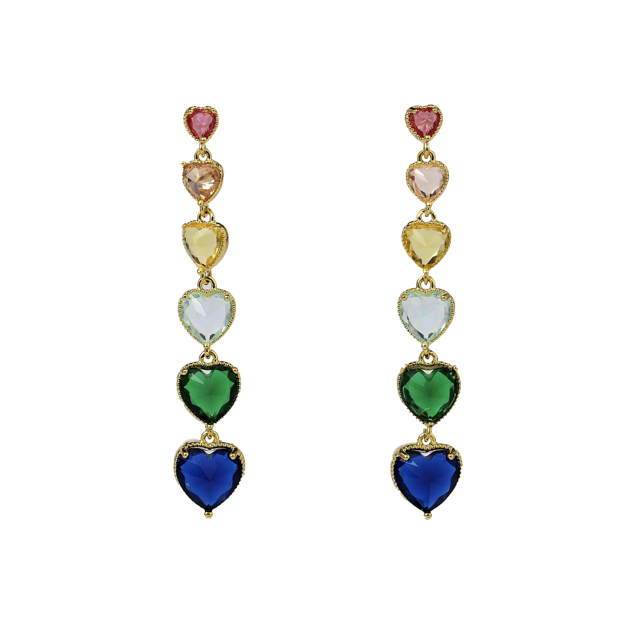SALTY Tassel Heart Earrings for Women & Girls | 14K Gold Plating | Ear Tops | Latest | Trendy | Fancy | Stylish | Birthday Gift | Aesthetic Jewellery | Accessories for Everyday Wear (B0DBVTR242) Amazon Price History, Amazon Price Tracker