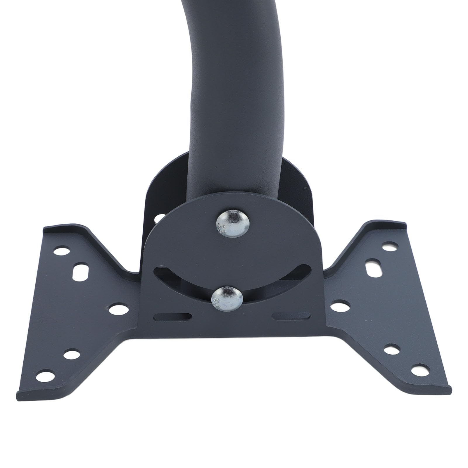 ASHATA Kit di montaggio in ferro e lega di alluminio di alta qualità per antenna parabolica Gen 3, palo con tubo curvo da 45,7 cm con base versatile, opzioni complete di viti per l'installazione
