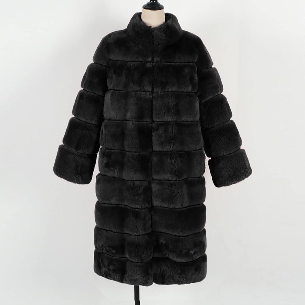 Amazon.com: Long Faux Fur Coat for Women Open Front Bubble Shaggy