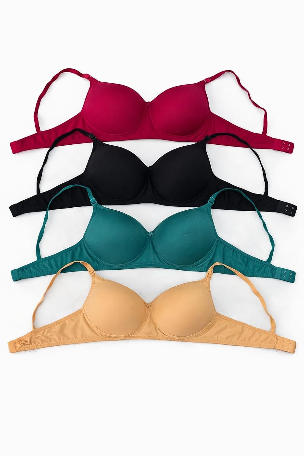 Wonkey Padded Pushup Bra Pack of 4 Combo Breathable & Adjustable, Easy Comfort - Review, Price and Buying Guide
