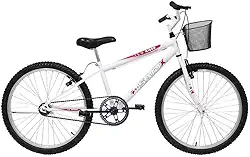 Bicicleta Aro 24 Bike Sem Marchas Feminina e Masculina Saidx Premium, Quadro em Aço, Freio V-Brake