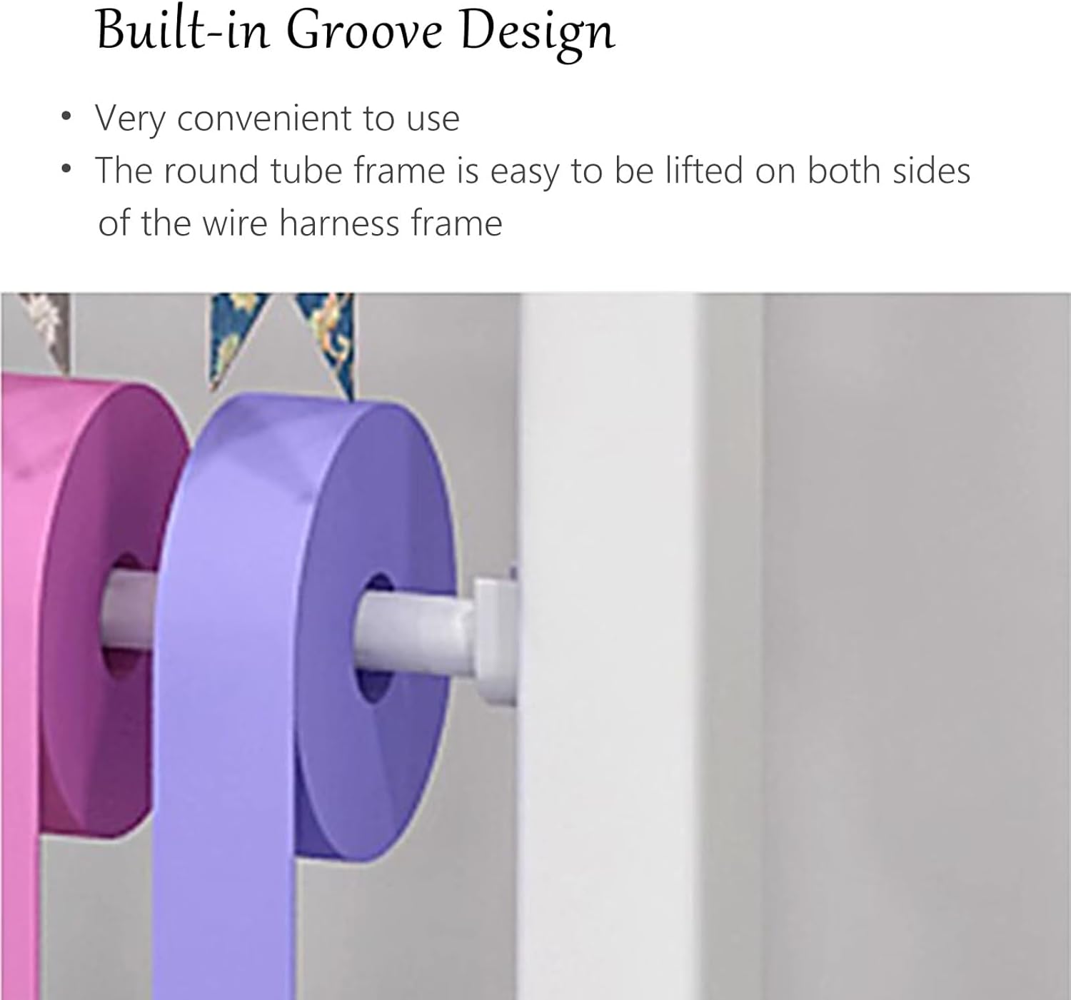 Black Ribbon Storage Rack for Flower Store/Cake Shop, 5-Layer Spool Holder, Metal Wrapping Paper Display Rack