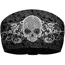 That's A Wrap Women's Skull &amp; Scroll Black/White Knotty Band Head Wrap. KB2922
