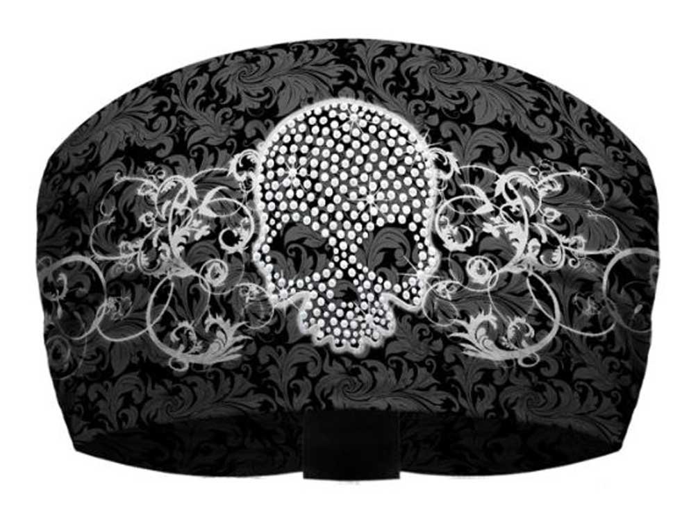 That's A Wrap Women's Skull & Scroll Black/White Knotty Band Head Wrap. KB2922