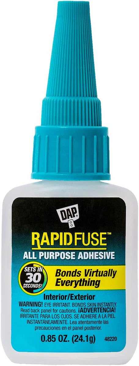 DAP 7079800155 00155 0.85 oz Rapid Fuse Fast Curing All Purpose Adhesive, 1 Pack, Clear