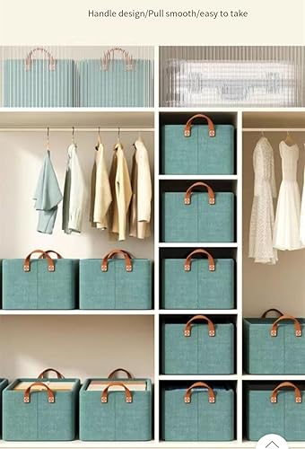 Miniatura 7 de BEINNY Paquete de 2 organizadores plegables de acero catiónico, caja de almacenamiento para armario, ropa, pantalones, cestas organizadoras