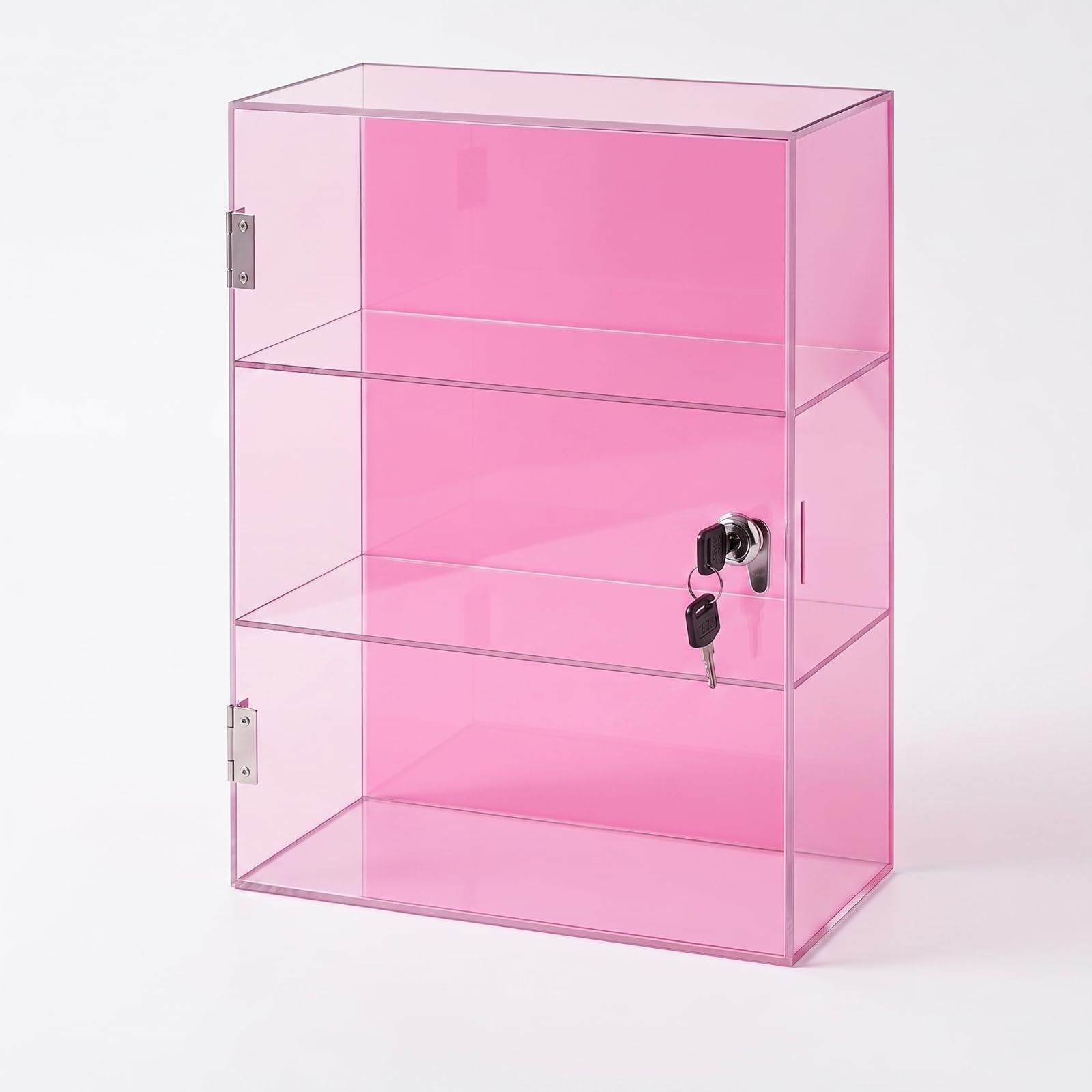 Vitrina Acrílico Multiusos Vitrina con Cierre Caja Exposición para Coleccionistas, Tiendas, Transparente