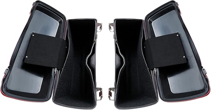 Alforjas rígidas rojas para moto Harley Touring 1994-2013 miniatura 7