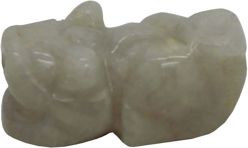 Carved Natural Light White Green Jade Chinese Lucky Zodiac Rat Figure Pendant n509