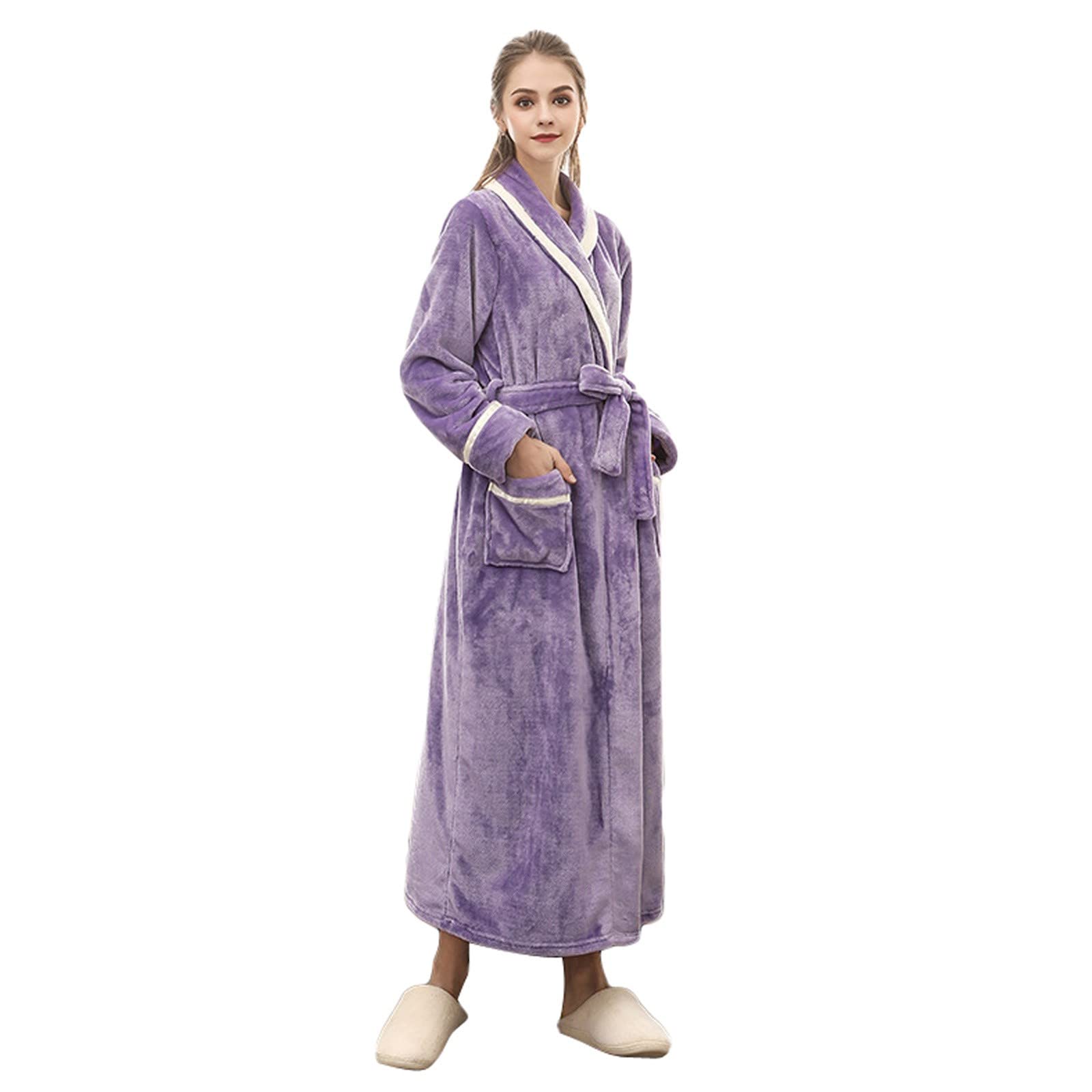 Peignoir long et moelleux pour femme - Peignoir pour homme - XXXL - Sans
