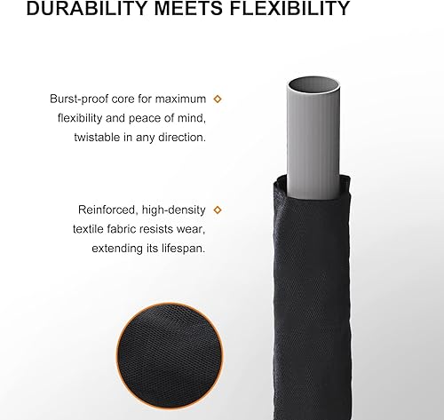 Miniatura 3 de Manguera de jardín, ligera, ultra flexible, duradera, sin torceduras, manguera de jardín para caravana, marina y cámper (75 pies)