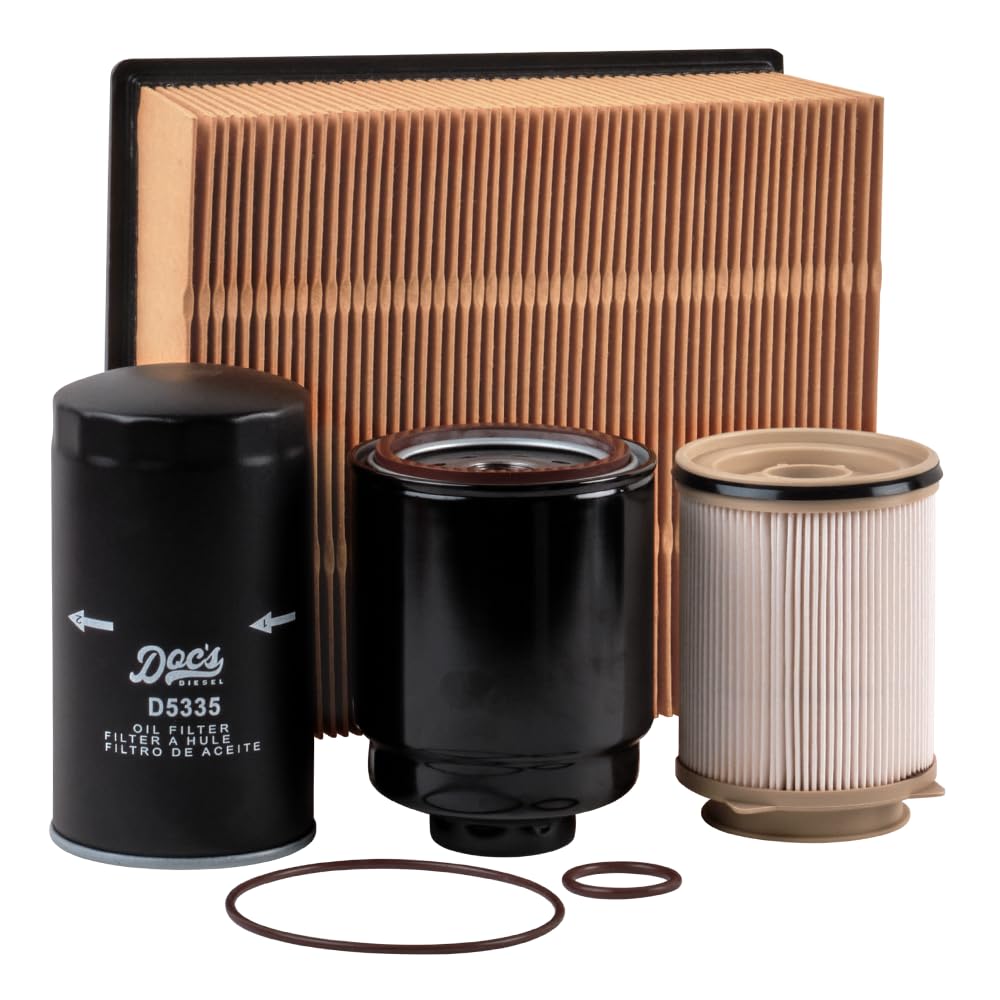 DOC'S DIESEL Ram 6.7L Cummins Oil/Air Filter Fuel Filter Water Separator Set 2013-2018 | Replaces 68197867AA 68157291AA 53034051AB 05083285AA | OEM Grade Fuel/Oil/Air Filter and Fuel/Water Separator