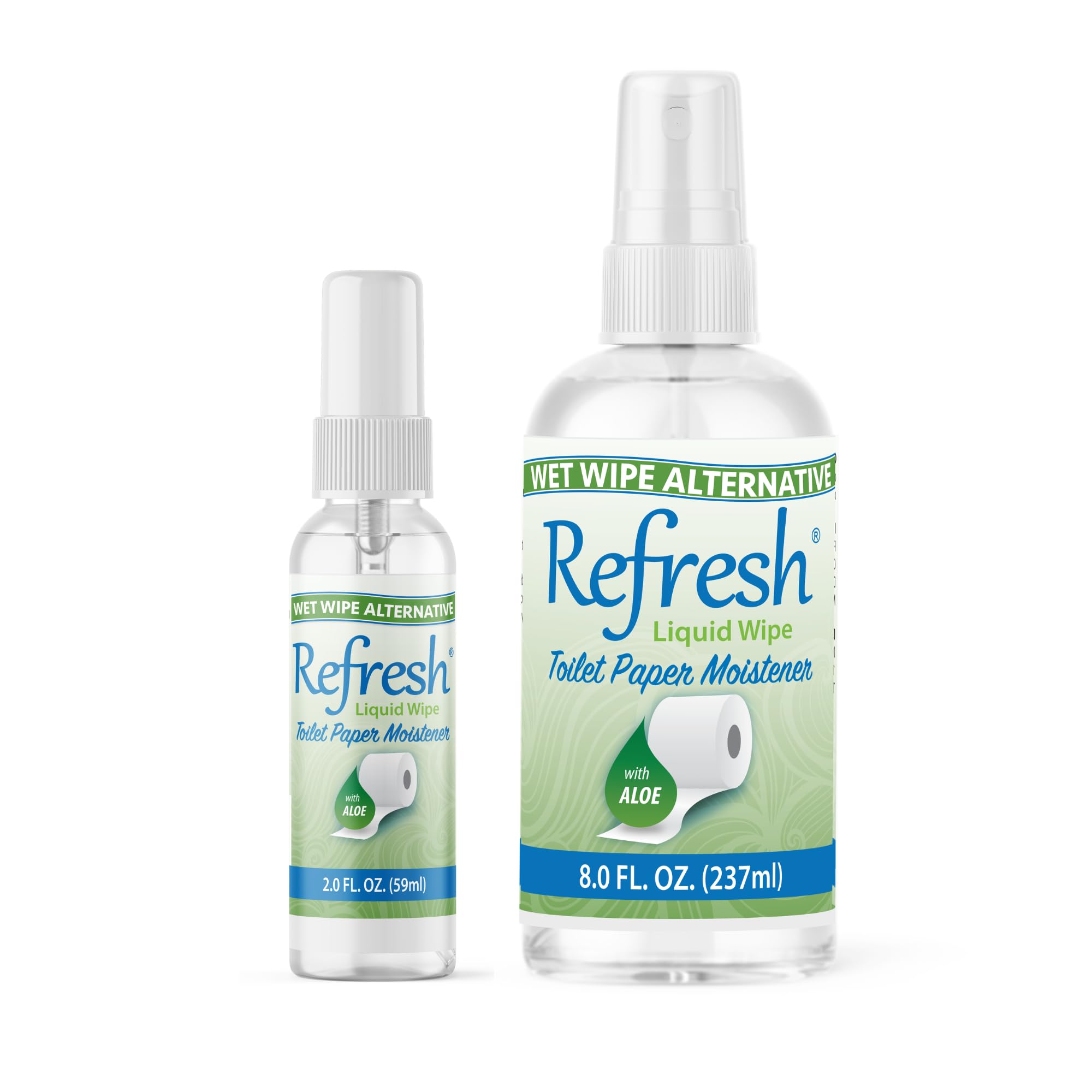Refresh Liquid Wipe Toilet Paper Spray, Original Formula, 10 Fl Oz (Combo Pack)