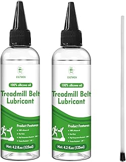 2 x 125ml Treadmill Lubricant for Belt, 100% Silicone Treadmill Oil, High Temperature Resistant Stable Treadmill Belt Lubricant, Treadmill Lube Suitable for Most Types of Treadmills
