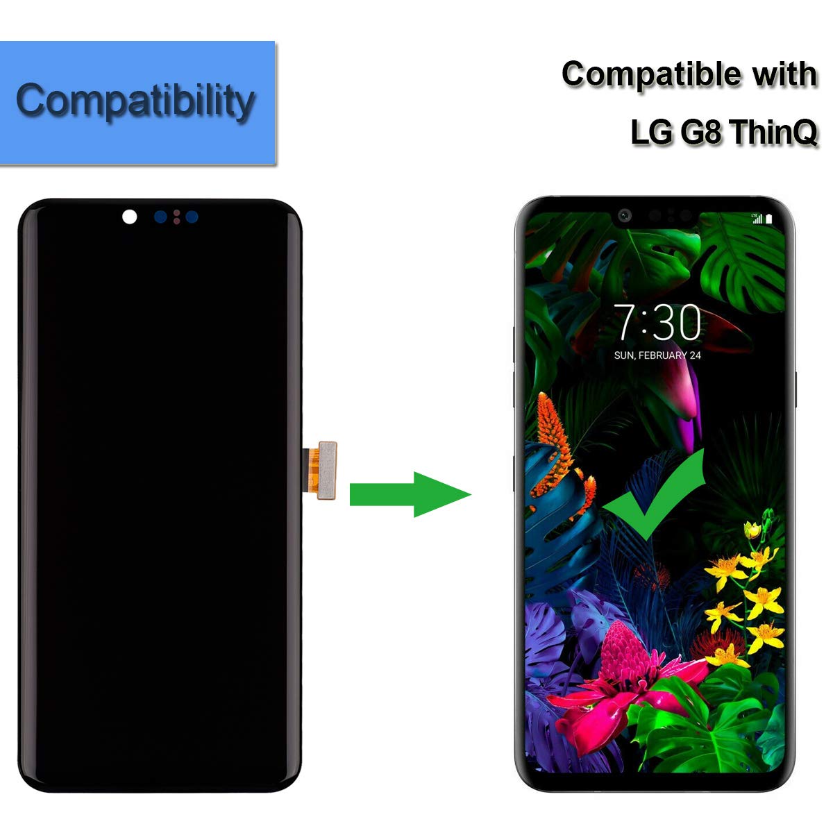 LG G8 Privacy Screen Protector 2-Pack - Anti-Spy Film With Bubble-Free Installation Kit