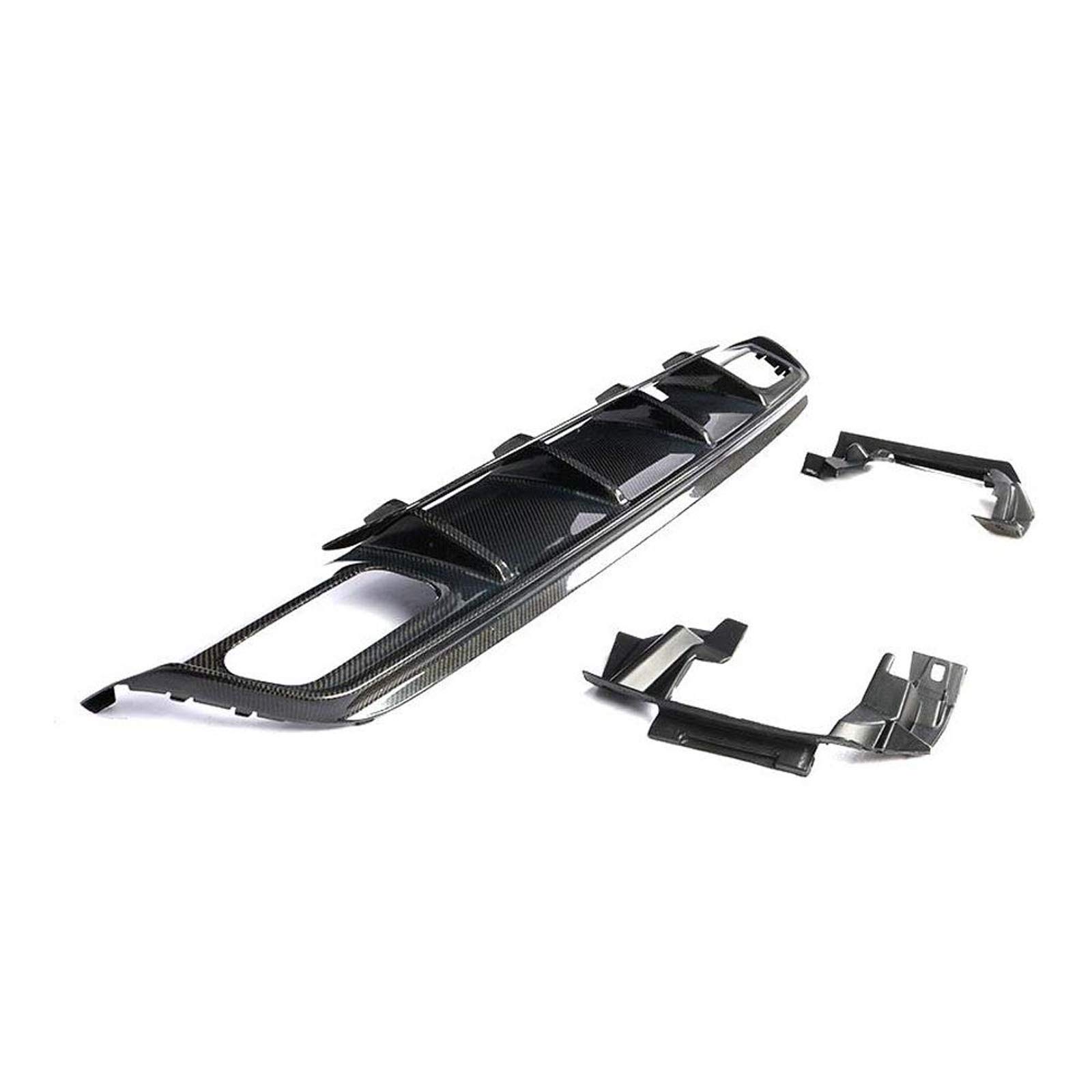 Carbon Fiber Rear Lip W176 CF Rear Diffuser with Tips, fits for Mercedes-Benz A Class W176 A45 AMG A180 A200 Sport Hatchback 2013-2018