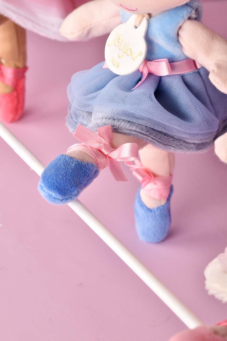 Image secondaire de Poupée Ballerine Bleue Jolijou - Élégante Danseuse en Tissu pour Enfants