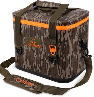 Yukon Outfitters 30 Can Tech Cooler Bag, 54-Liter Durable TRU Welded Leakproof Insulated Outdoor Camping Boating Meal & Drink Lunchbox w/Airtight Zippers, Padded Carry Handle & Shoulder Strap