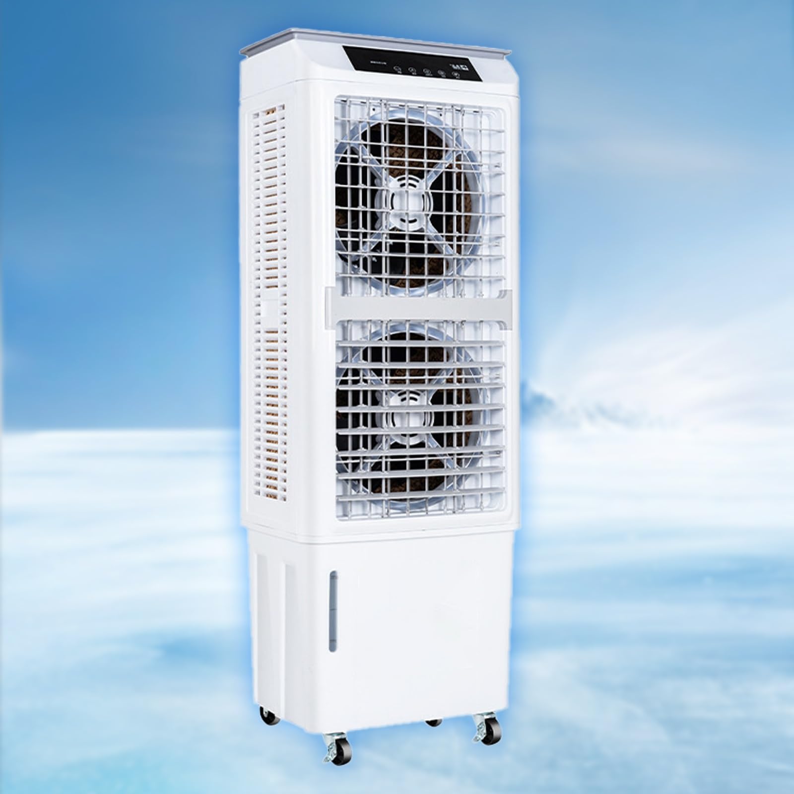 GTHTUHFD Portable Air Cooler For Home With 4 Ice Boxes, 3-In-1 Fan, 3 Speeds & 40L Tank, Windowless Ac With Casters,Mechanical-40L