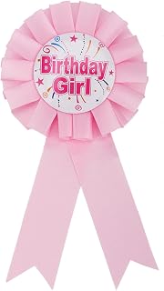 Birthday Girl Pin, Satin Ribbon