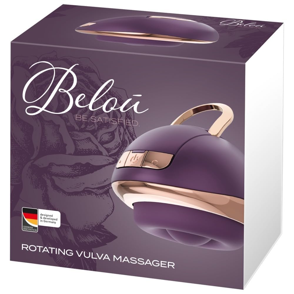 Belou Massaggiatore vulva rotante Belou Viola/Oro Rosa