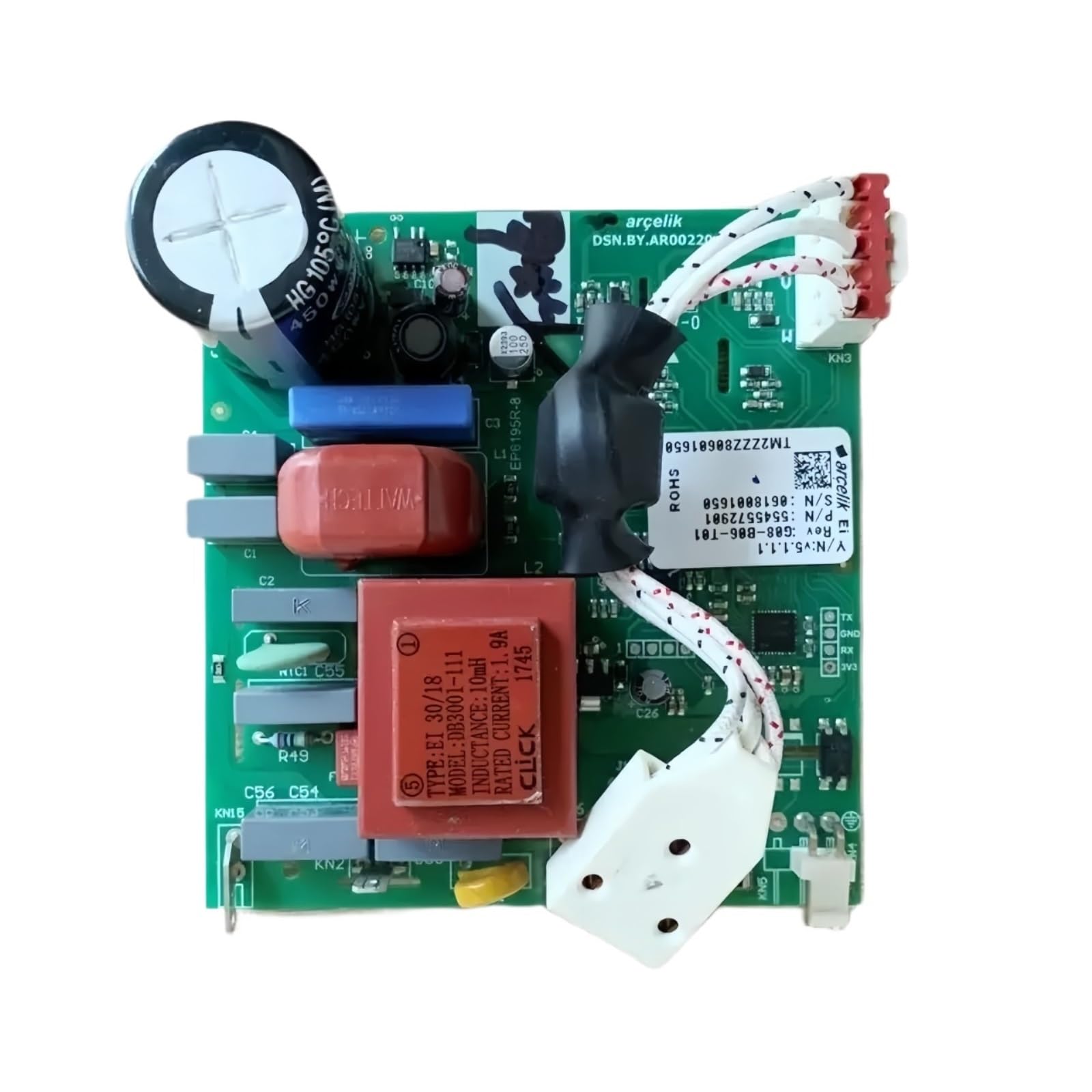 Inverter Control Board ，Compatible With Beko Refrigerator 5545572901, Motherboard PCB Replacement For Fridge Compressor Drive Cooling Repair