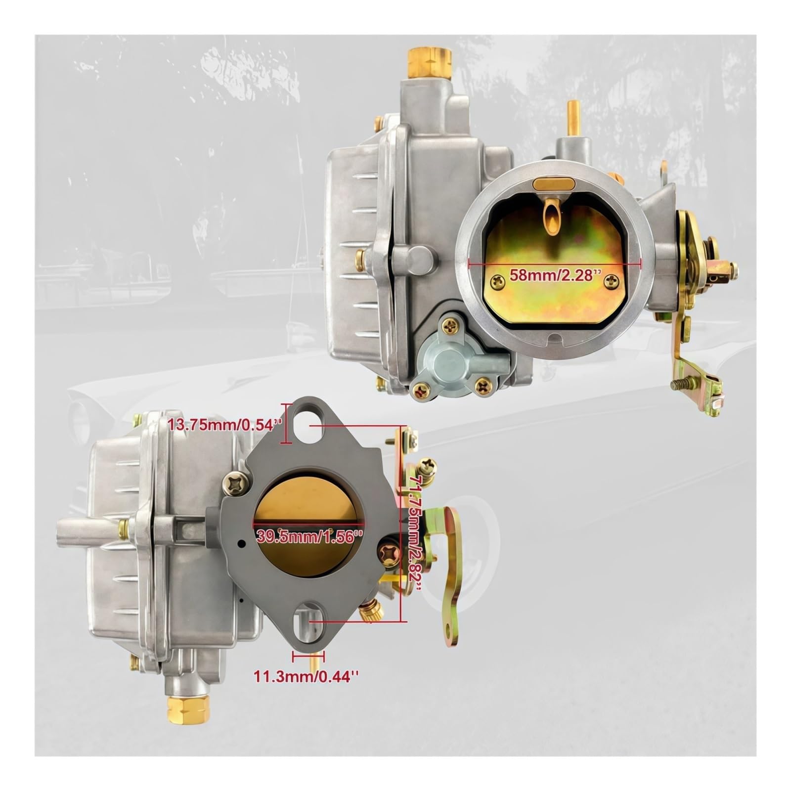 Carburatori per auto d'epoca Carburatore per auto per motori per Ford 1957 1960 1962 144 170 200 223 6 cilindri 1 corpo 1904 universale