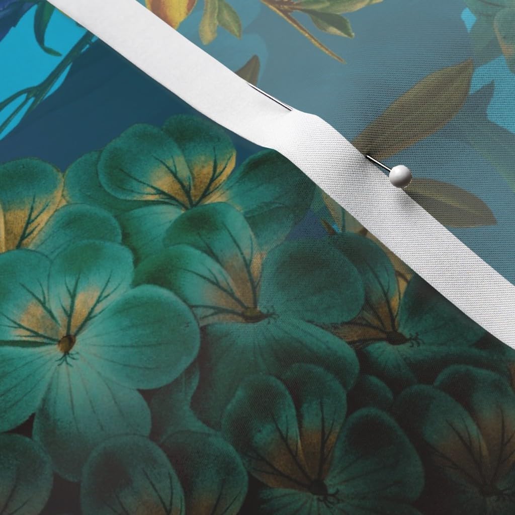 Spoonflower Fabric - Moody Peony Romantic Maximalism Bold Floral Antique Rose Gothic Printed on Satin Fabric by The Yard - Sewing Lining Apparel Fashion Blankets Decor