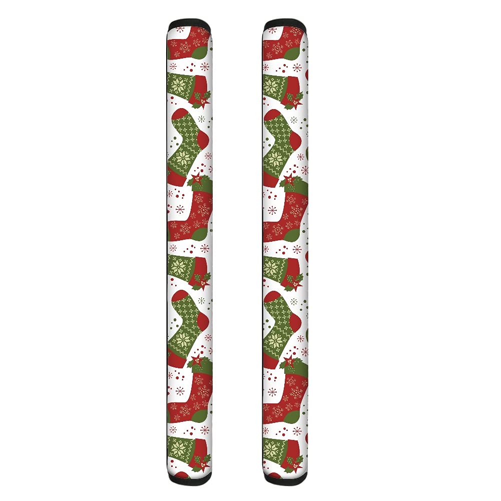 Freewander 2 PCS Fridge Handle Cover Non-Slip for Decor Keep Kitchen Appliance Clean from Smudges Oil Stains Drips, Christmas Snowflakes Socks