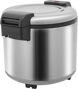 Commercial Rice Warmer, 23L Electric Food Warmer, 110V 105W Constant Temperature Soup Warmers with Non-Stick Inner Pot&spoon, Sushi Rice Warmer for Restaurant Party FamilySilver