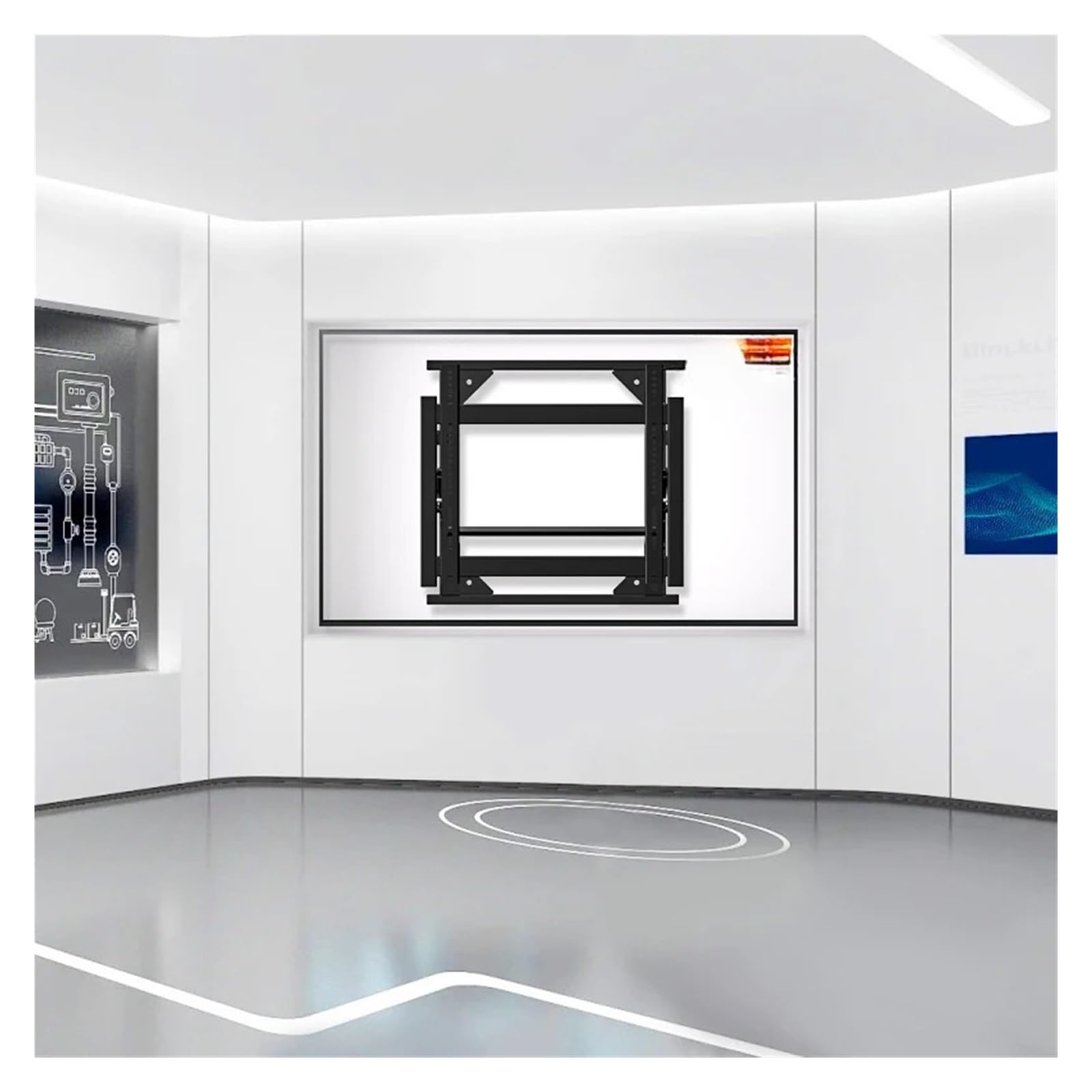Adatto for TV LCD Da 49-50 Pollici, Staffa Idraulica Pull-push Pieghevole Integrata(Vertical installatio)