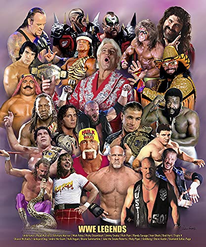 WWE Legends, Wishum Gregory Art, Print Poster, Paper Size 20 inches x 16 inches Image Size 20 inches x 16 inches , Multicolor