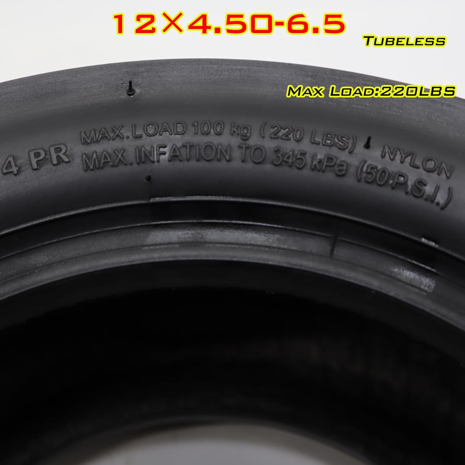 Scooter Tires 12 Inch 12x4.50-6.5 Tires Vacuum Tubeless Tyre For Electric Scooter 12 * 4.50-6.5 Tires Parts