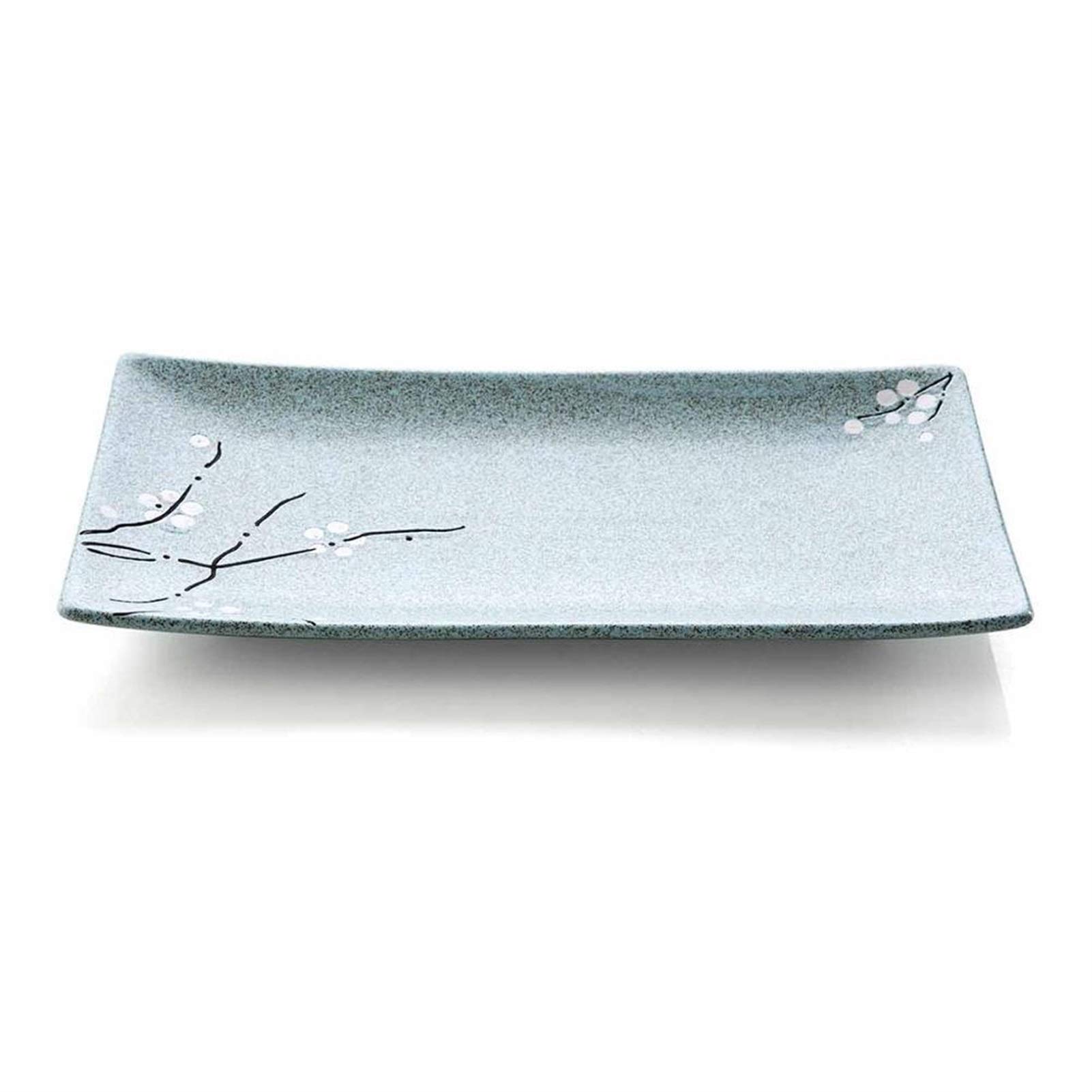 Assiettes de cuisine en céramique bleues de 30,5 cm pour présenter de grands gâteaux