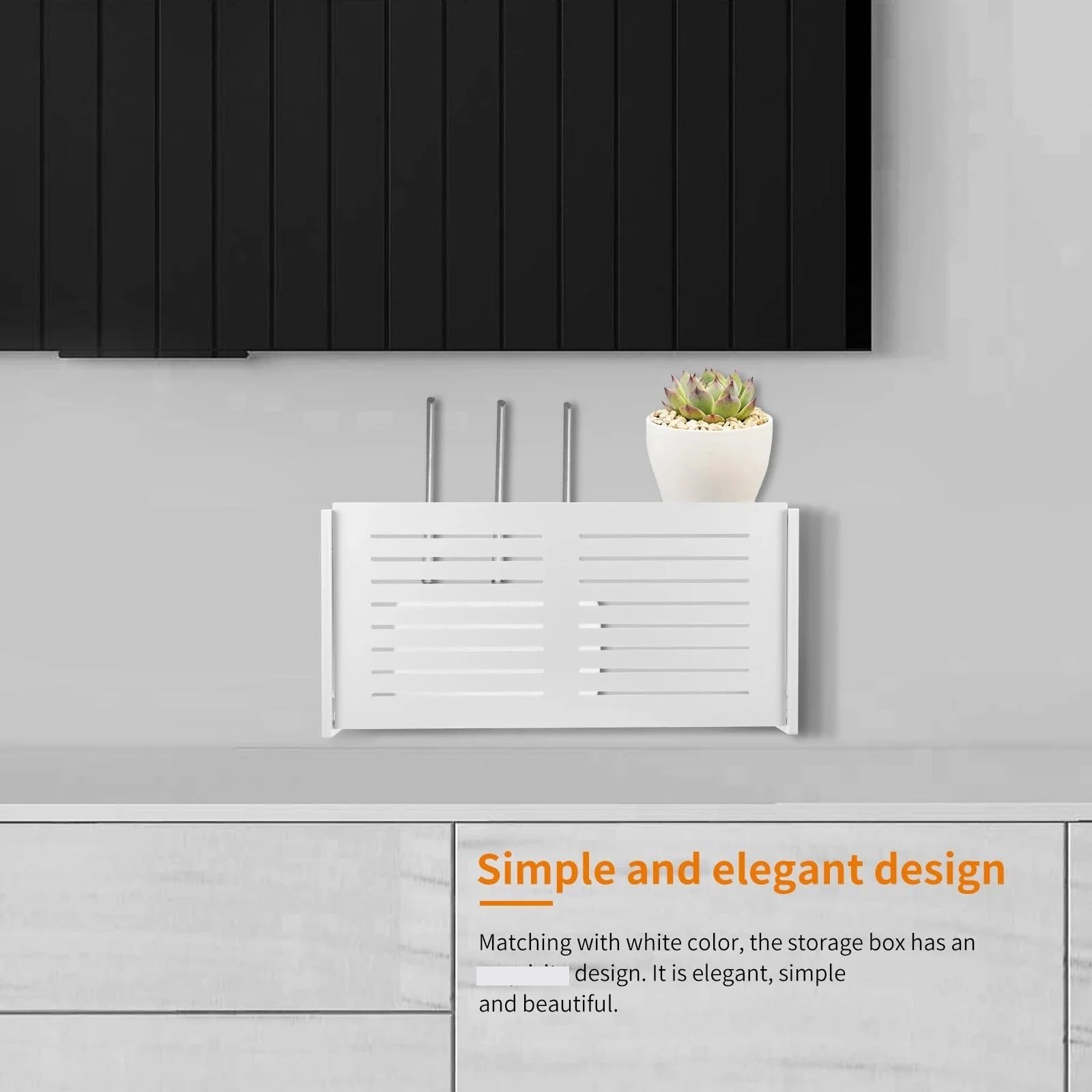 Router-Aufbewahrungsbox Wifi Router Lagerung Box Wand Montiert Wireless Panel Regal Stecker Bord Halterung Kabel Organizer Wohnkultur
