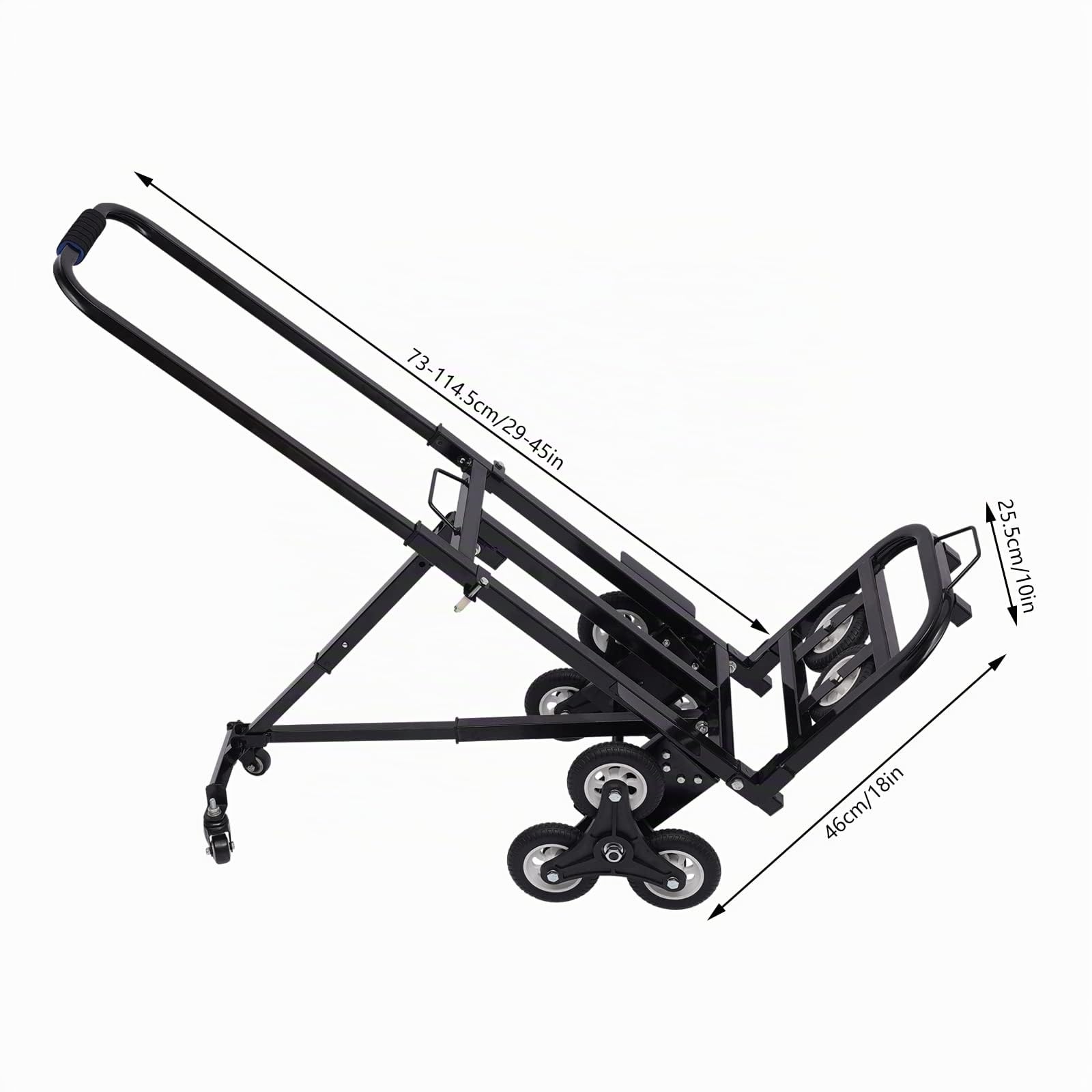 Carretilla de transporte plegable con 10 ruedas y 2 cuerdas elásticas, carretilla de mano para mudanzas y objetos pesados, carretilla de transporte de 150 kg